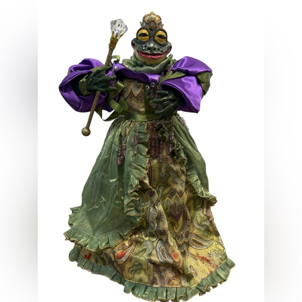Katherine's Collection (?) Princess Queen Frog with Scepter Staff Royalty